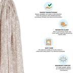 Crane Baby Muslin Swaddle Set of 2 - Willow Dainty Leaf