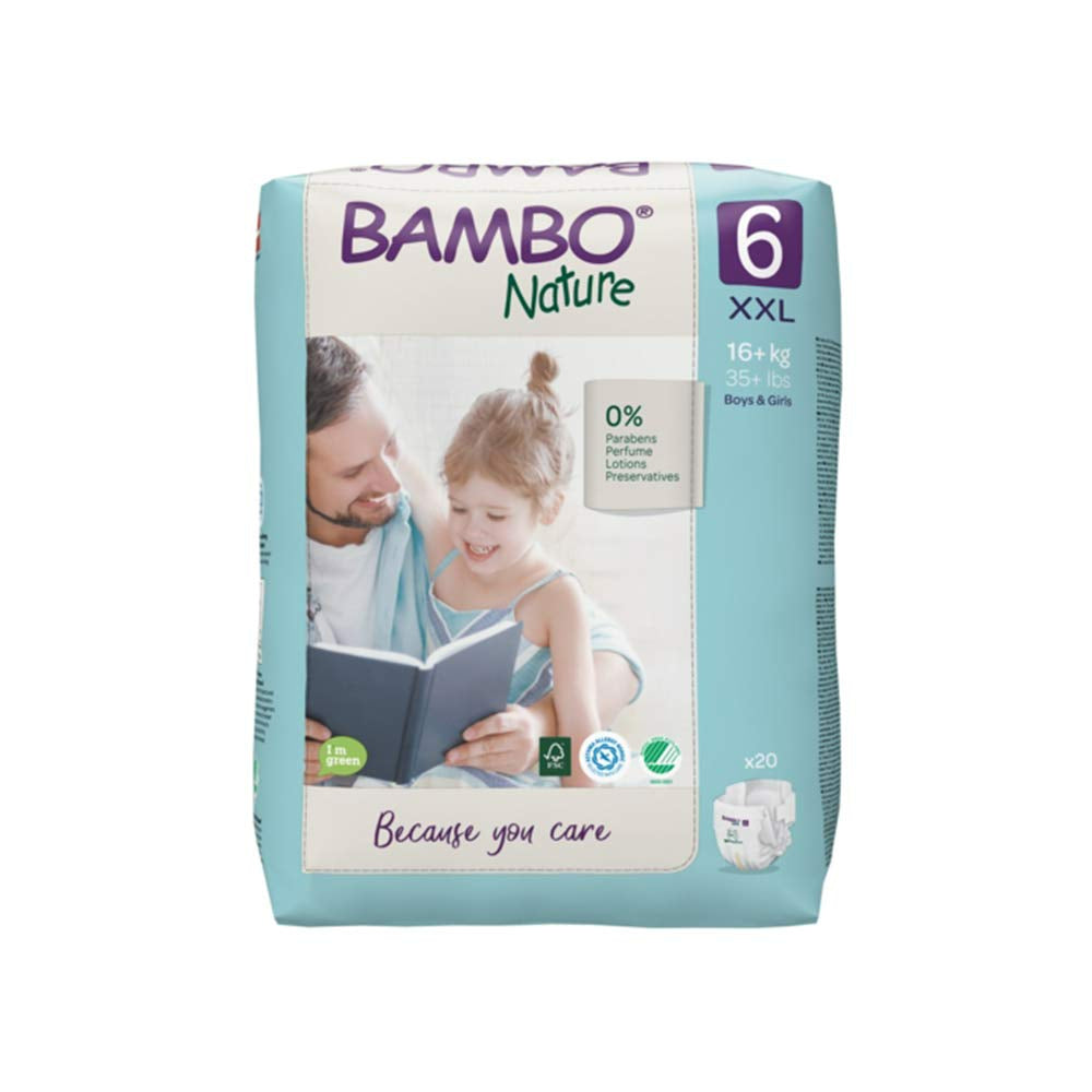 Bambo Nature Monthly Box - Premium Baby Tape Diapers for Babies, Super Absorbent, Breathable, Extra Soft, Dermatologically Tested, Hypoallergenic Infant Nappies With Wetness Indicator