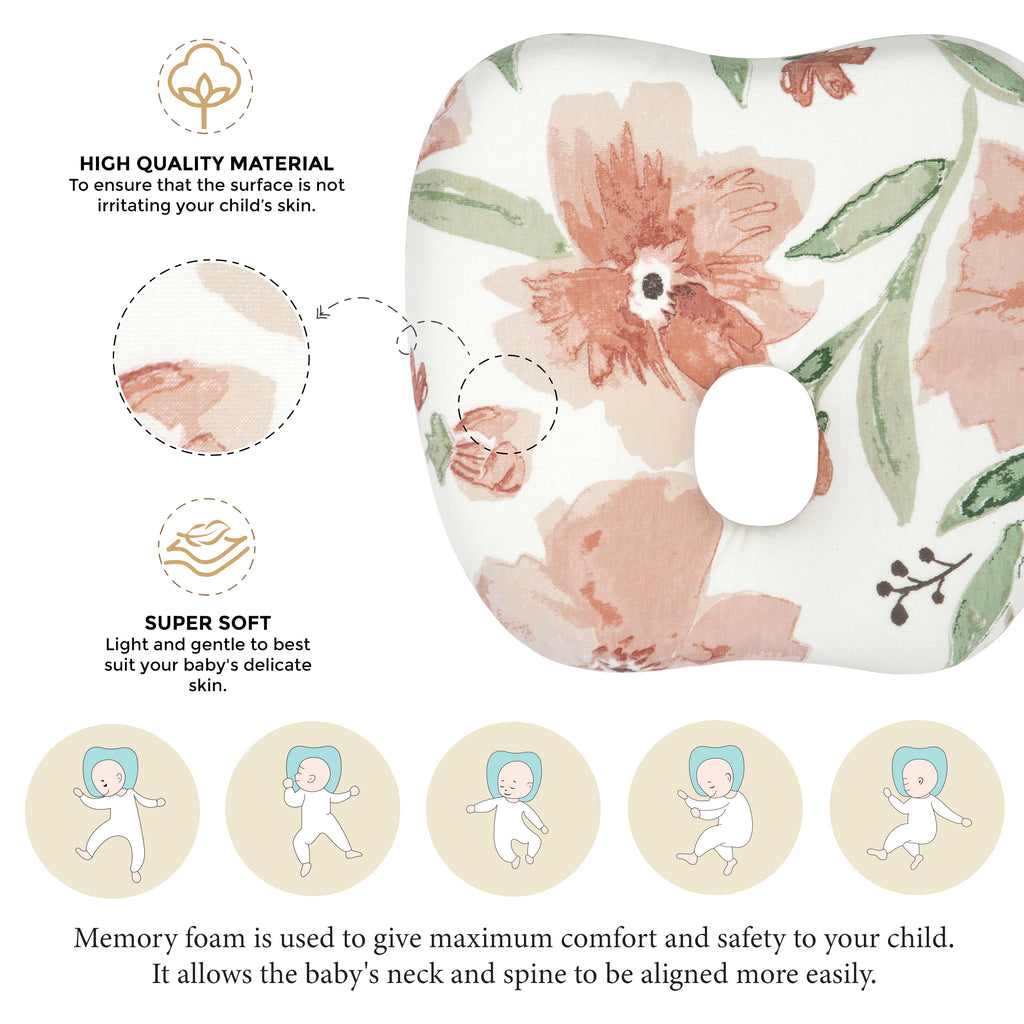 Crane Baby Memory Foam Pillow - Parker Floral