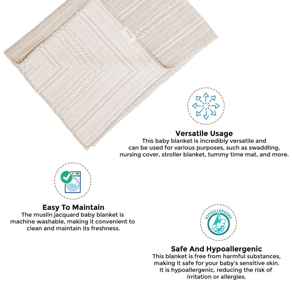 Crane Baby Jacquard Blanket Willow Collection