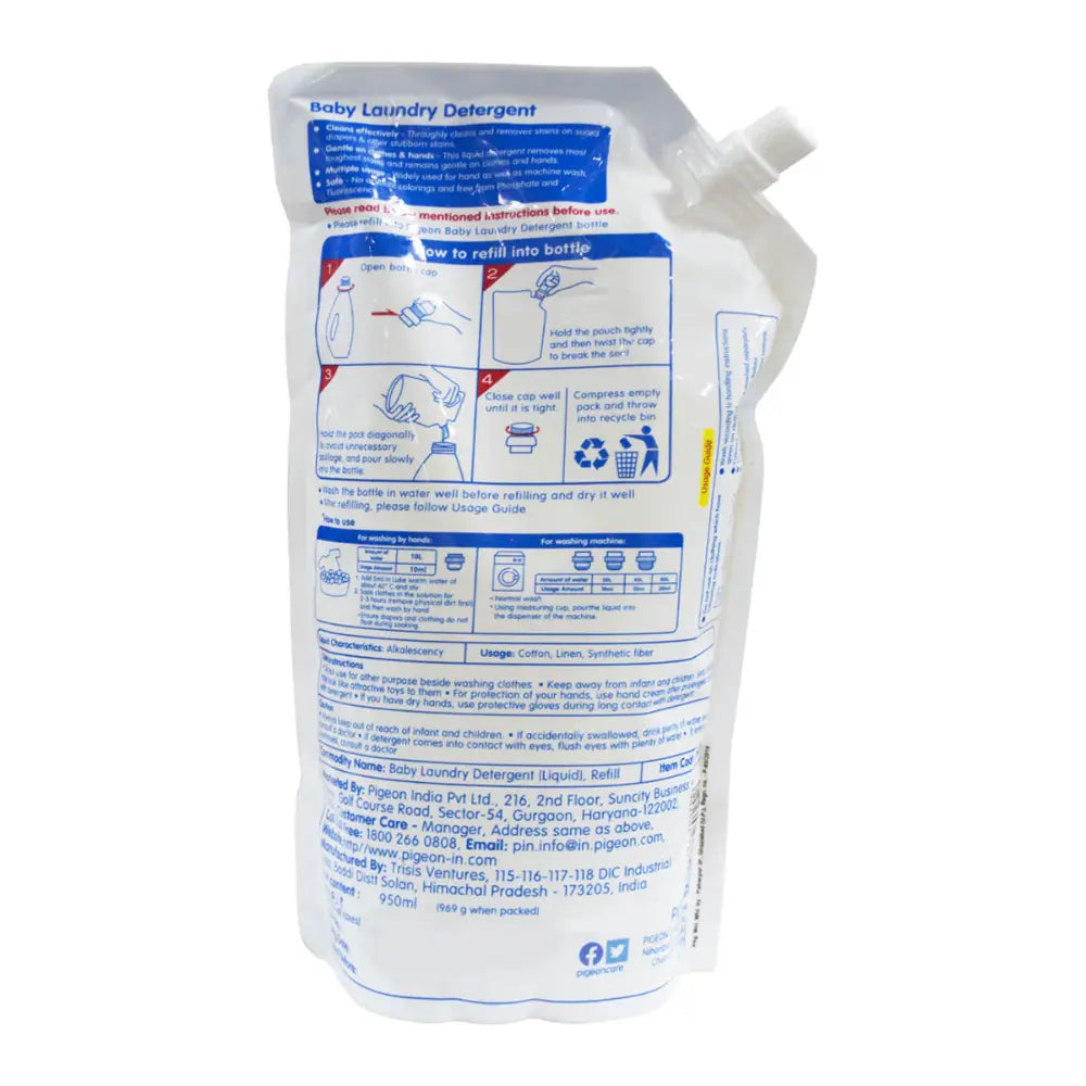 Pigeon Baby Liquid Laundry Detergent  Refill - 950ml