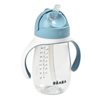 Beaba 2-in-1 Baby Sipper Water Bottle, Anti Spill Sippy Cup with Soft Silicone Straw for Toddlers, Kids, 100% Waterproof, Easy to Open, Removable Handles, Tritan and Silicone - 300 ml, 8m+