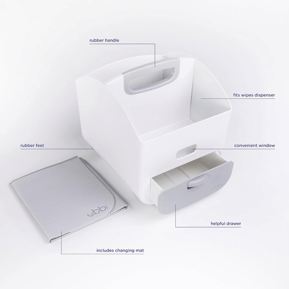 Ubbi Diaper Storage Caddy and Changing Mat