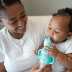 Dr. Brown's 8 oz/250 mL Narrow Sippy Straw Bottle w/ Silicone Handles, Green, 1-Pack (SB81103)