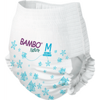 Bambo Nature Premium Disposable Swim Diaper Pants - Double Leak Barriers, Soft 360° Elastic Fit, Chemical Free & Leakproof Pool Diapers For Babies, Waterproof Toddler Swimming Swimsuit, Kids 12+ kg, 12 Count