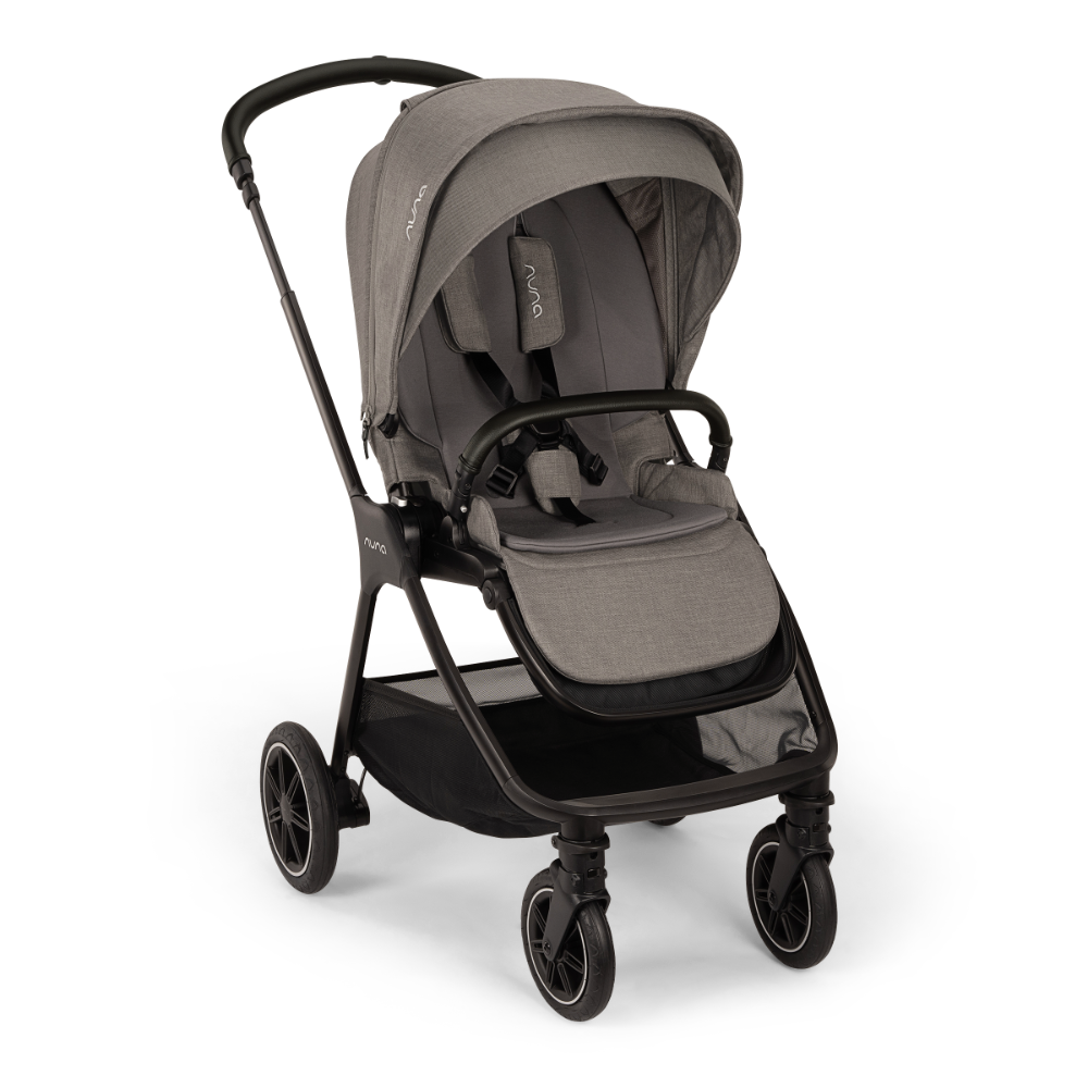 Nuna TRIV Next Reversible Seat Stroller with Flat Recline|Height Adjustable Handle Bar|All Terrain|All Wheel Suspension|One Hand Fold|Rain Cover & Post Adaptors|0 to 4Y (Upto 22Kg) - Granite