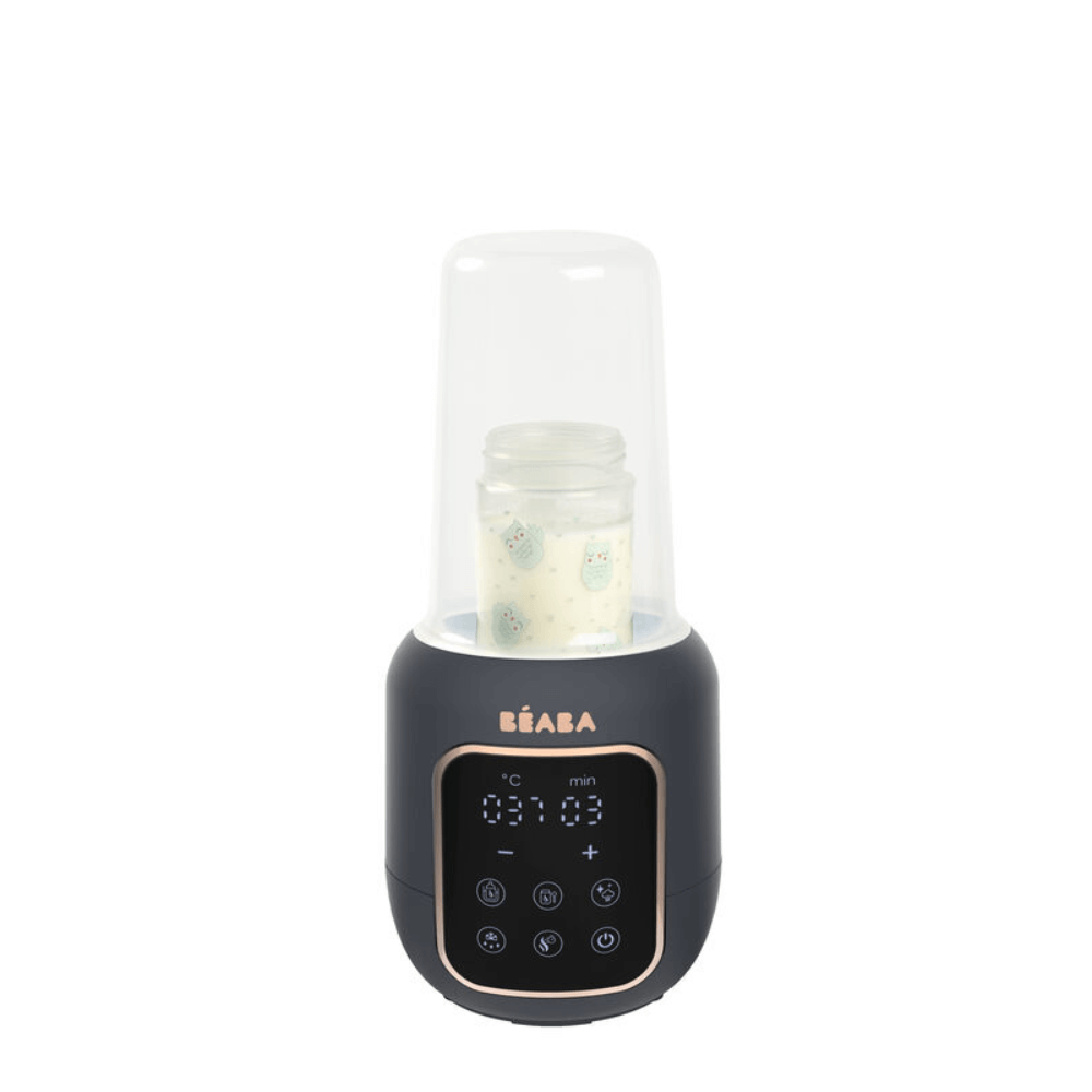Beaba Multi Milk 5-in-1 Baby Bottle Warmer, Gentle Breast Milk Heating, Fast Steam Mode, Defrost & Baby Food Warmer with LED Display, Touch Screen & Adjustable Timer, Portable, 0m+