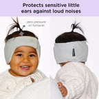 Dooky Infant Ear Protection Headband 6–12 Months , Baby Noise Reduction Band , Soft Comfortable Earmuffs for Travel, Sleep & Loud Sounds (Grey)