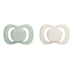 B.Box Pacifier GLOW Silicone Twin Pack | Ergonomic Teat & Shield, Hygienic Cap - Size 1