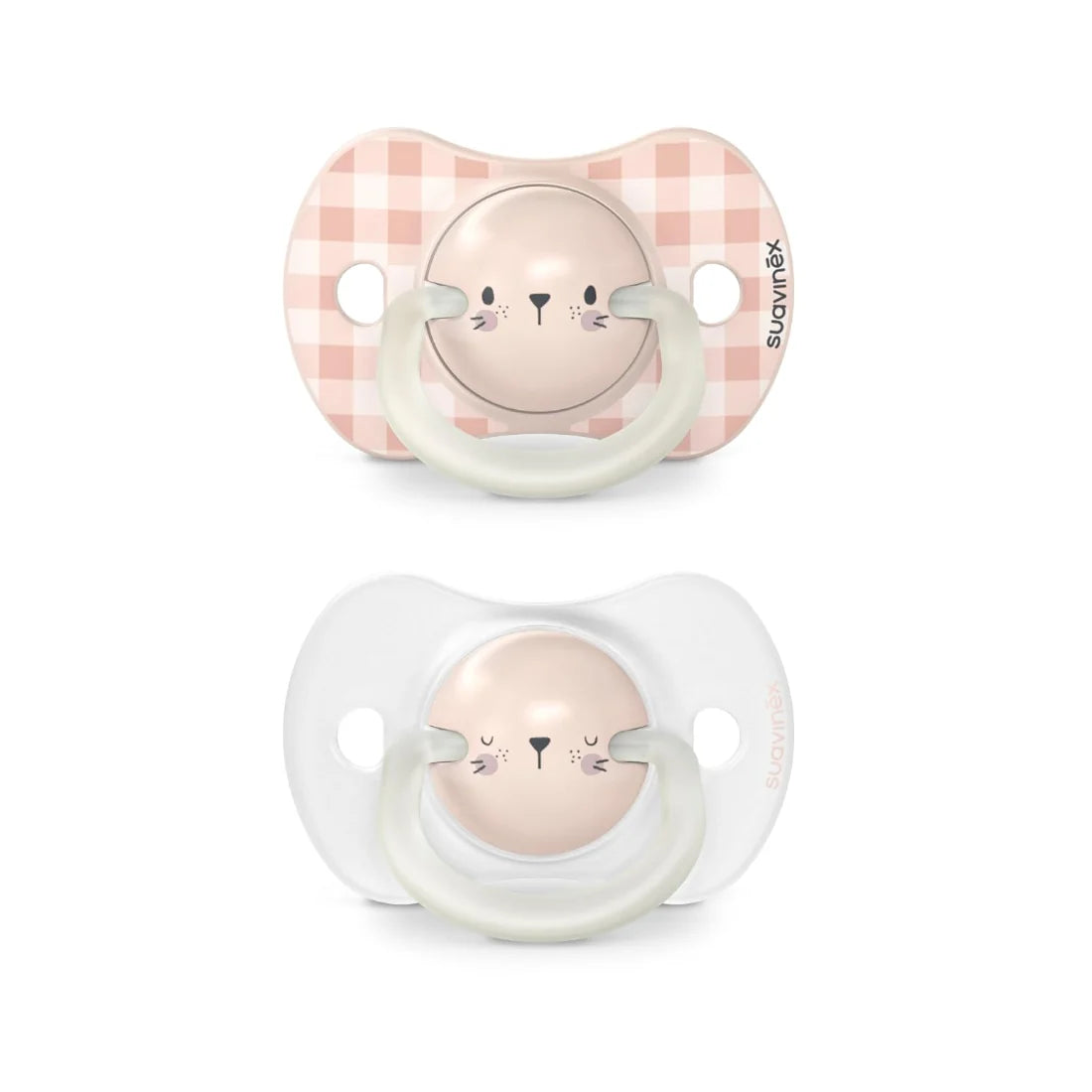 Suavinex Night Physiological Soothers with SX Pro Physiological Teat (Birth to 6m) (Rabbit) (Pack of 2)