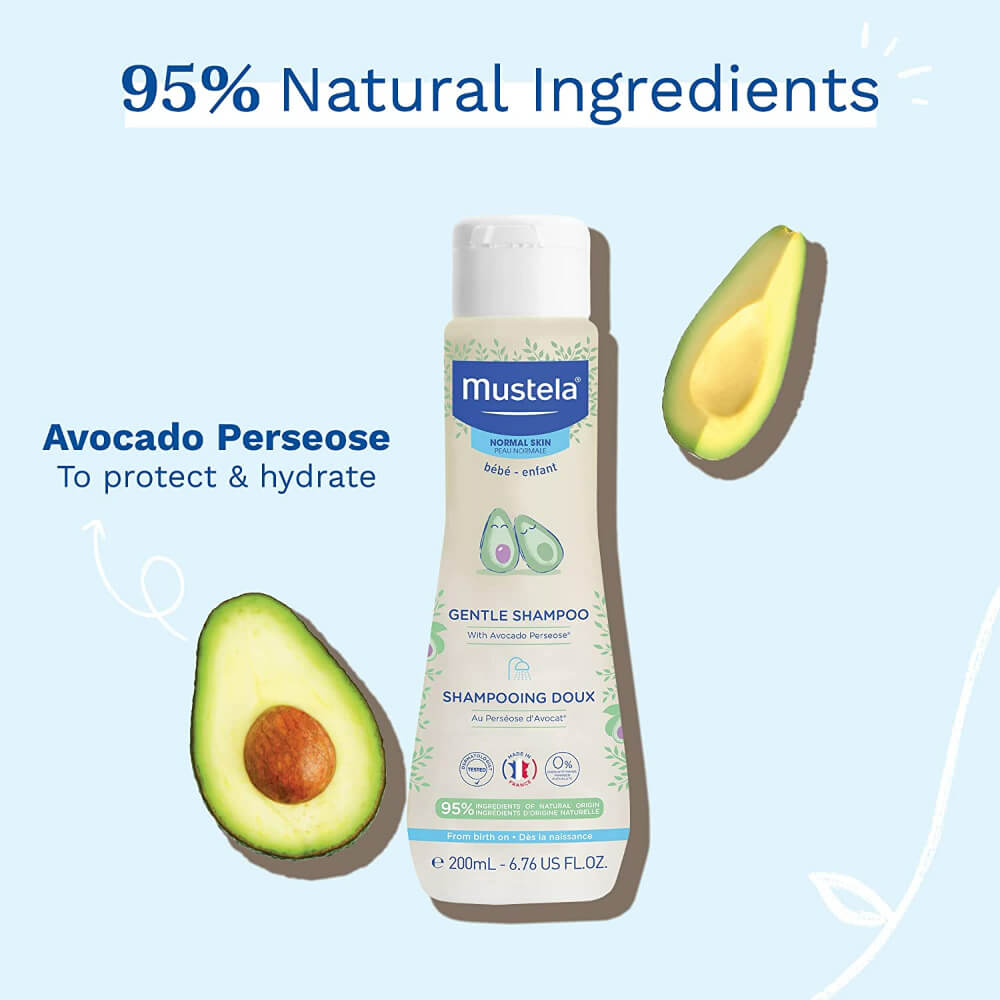 Mustela Gentle Baby Shampoo, White - 200ml