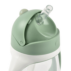 Beaba 2-in-1 Baby Sipper Water Bottle, Anti Spill Sippy Cup with Soft Silicone Straw for Toddlers, Kids, 100% Waterproof, Easy to Open, Removable Handles, Tritan and Silicone - 300 ml, 8m+