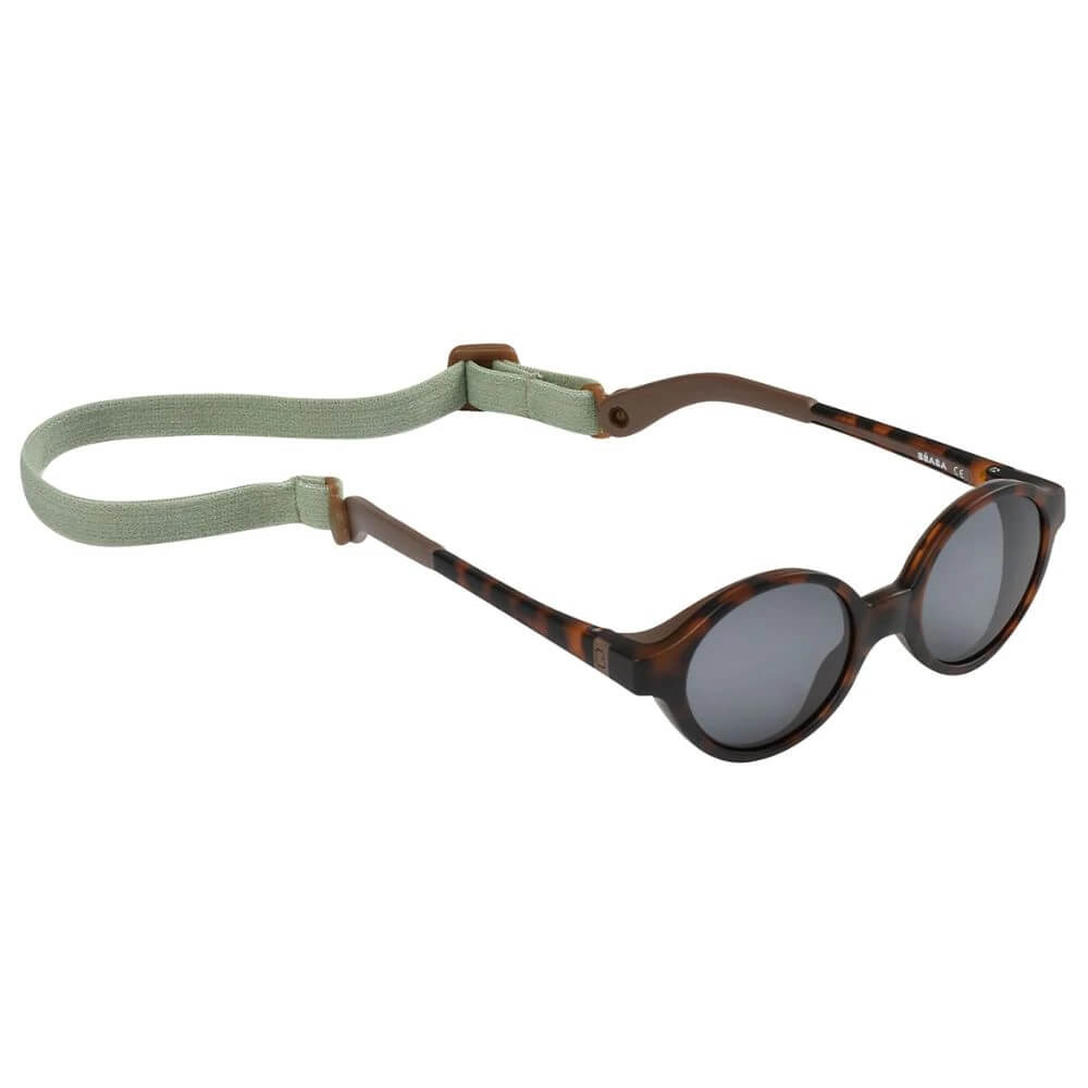 Beaba Kids Sunglasses - 9 months-4 years, Unbreakable Sunglasses for Kids, 100% UV Protection,Category 3 Sun Lens, Optimal Comfort, 360° Adjustable Ear Tips with Side Shields, 2-4 Years, Tortoise Shell