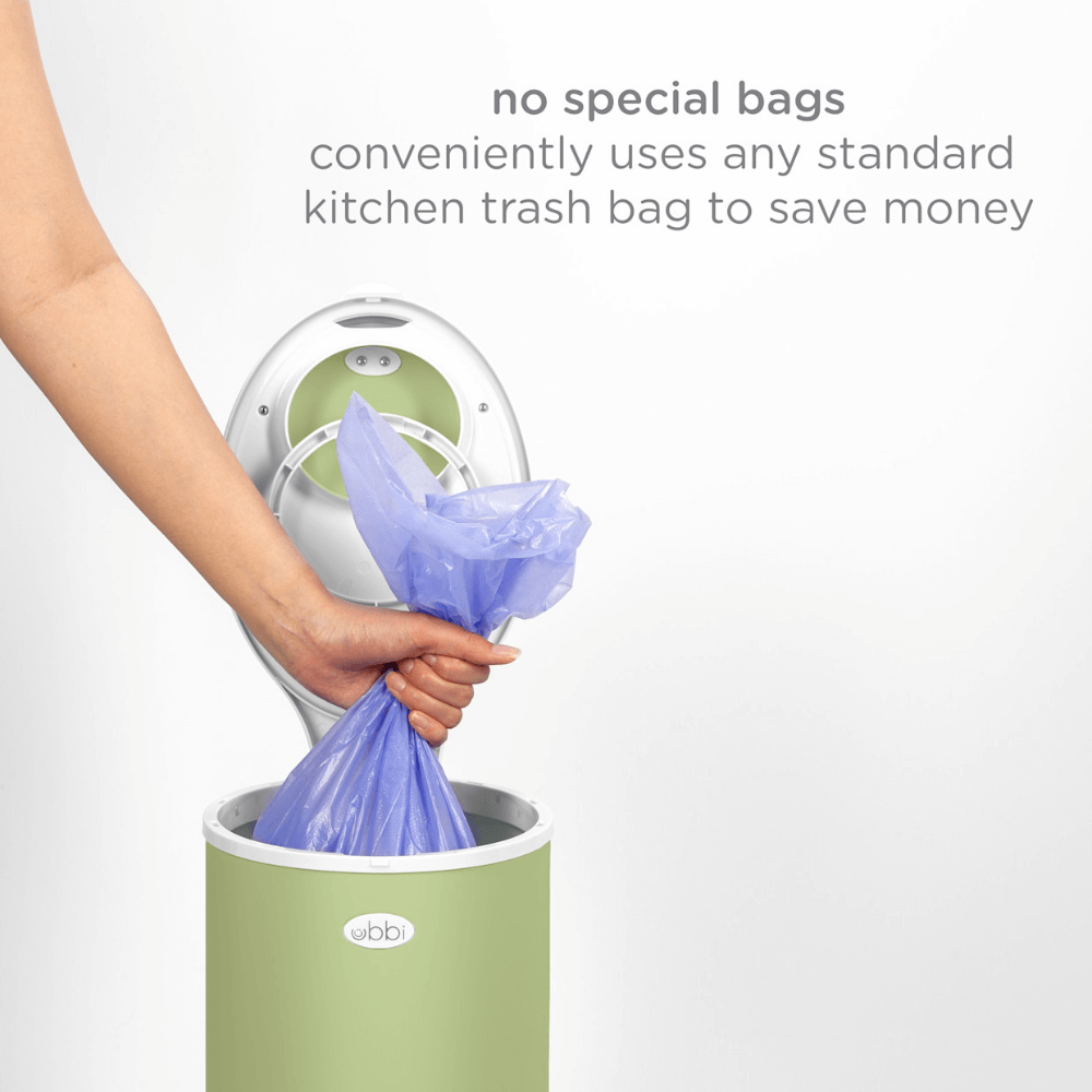 Ubbi Steel Odor Locking Diaper Pail - Matte Sage
