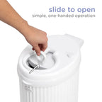 Ubbi Diaper Pail - Matte White, Fluted