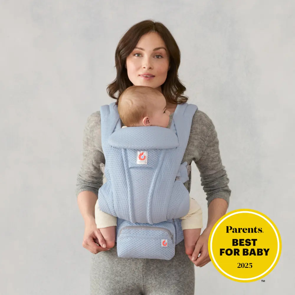 Ergobaby Omni Deluxe Baby Carrier, Lightweight Breathable Soft Mesh, Enhanced Lumbar Support, Adjustable Waistbelt & Cross Straps, Privacy Hood, 4 Carry Positions, 6 Storage Pockets, 3-20Kgs, 0 - 4 Years