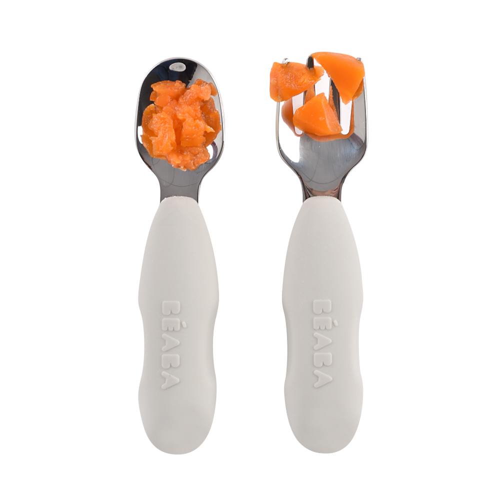 Beaba Set of 2 Stainless Steel Pre-Cutlery Set