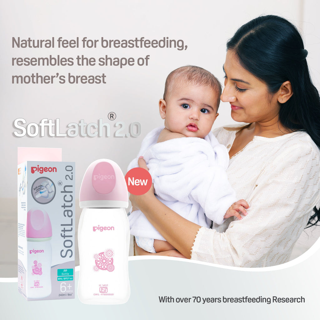 Pigeon Softlatch 2.0 Nursing Bottle 240ml pink