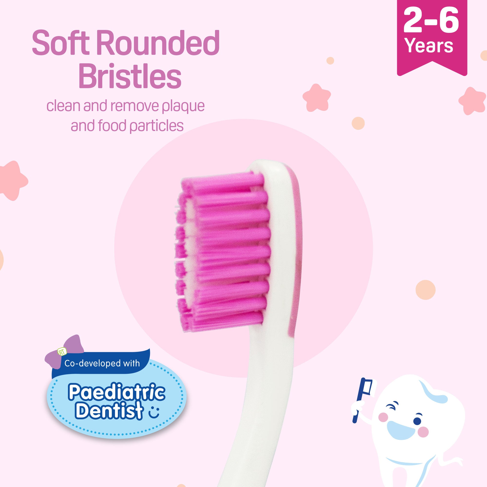 Pigeon Kids Toothbrush Pink 2-6 Years