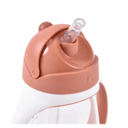 Beaba 2-in-1 Baby Sipper Water Bottle, Anti Spill Sippy Cup with Soft Silicone Straw for Toddlers, Kids, 100% Waterproof, Easy to Open, Removable Handles, Tritan and Silicone - 300 ml, 8m+