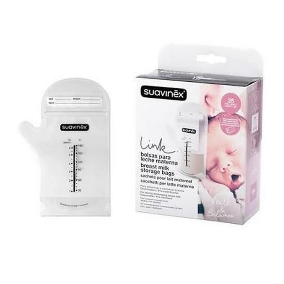 Suavinex Pre-Sterilised Breastmilk Storage Bags (25 pcs)