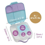 B.Box Kids Lunchbox – 2 Litre, Leak-Proof Bento Style with  Cooler Pack, Adjustable Divider & Whole Fruit Compartment – Multicolor