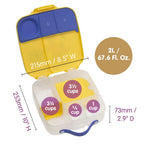 B.Box Kids Lunchbox – 2 Litre, Leak-Proof Bento Style with  Cooler Pack, Adjustable Divider & Whole Fruit Compartment – Multicolor