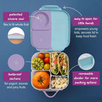 B.Box Mini Lunchbox for Kids – 1L Capacity, Adjustable Divider, Flexi Fruit Holder, BPA-Free – Multicolor