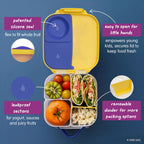 B.Box Mini Lunchbox for Kids – 1L Capacity, Adjustable Divider, Flexi Fruit Holder, BPA-Free – Multicolor