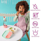 B.Box Mini Lunchbox for Kids – 1L Capacity, Adjustable Divider, Flexi Fruit Holder, BPA-Free – Multicolor