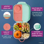 B.Box Mini Lunchbox for Kids – 1L Capacity, Adjustable Divider, Flexi Fruit Holder, BPA-Free – Multicolor