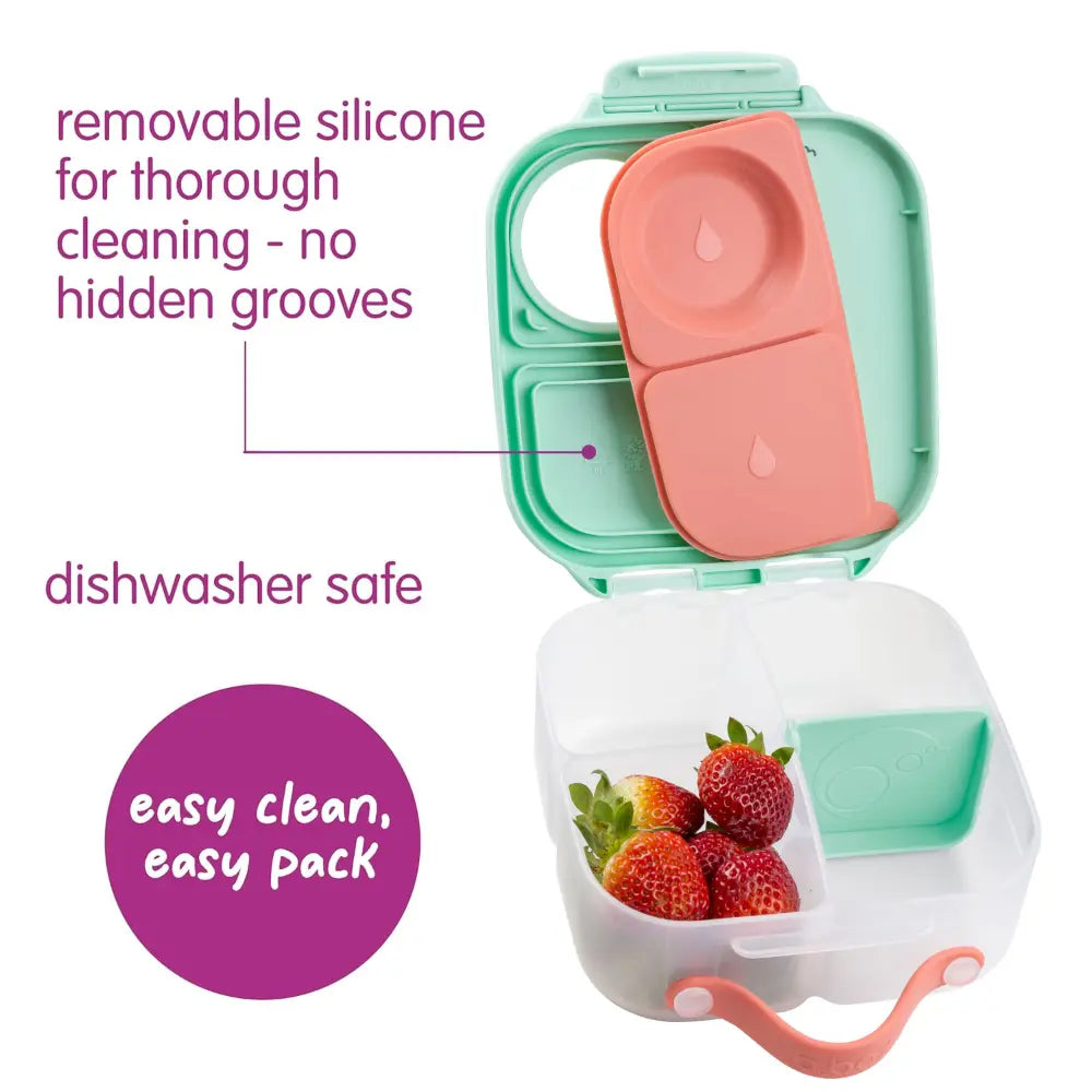 B.Box Mini Lunchbox for Kids – 1L Capacity, Adjustable Divider, Flexi Fruit Holder, BPA-Free – Multicolor