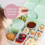 B.Box Snack Tubs - Leakproof, Reusable & Portable Snack Containers Pack of 3 - Forest Green