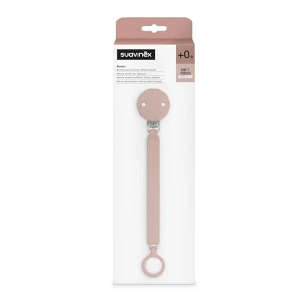 Suavinex Wonder Silicone Soother Clip (Pale Mauve)