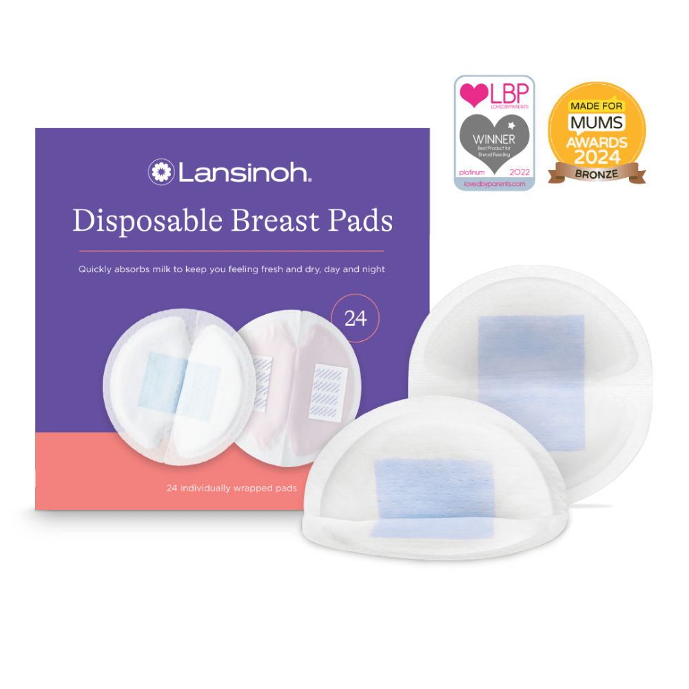Lansinoh Disposable Nursing Breast Pads - Prevent Leakage, Soft & Skin Friendly, Maximum Absorbency, Individually Wrapped for Convenience