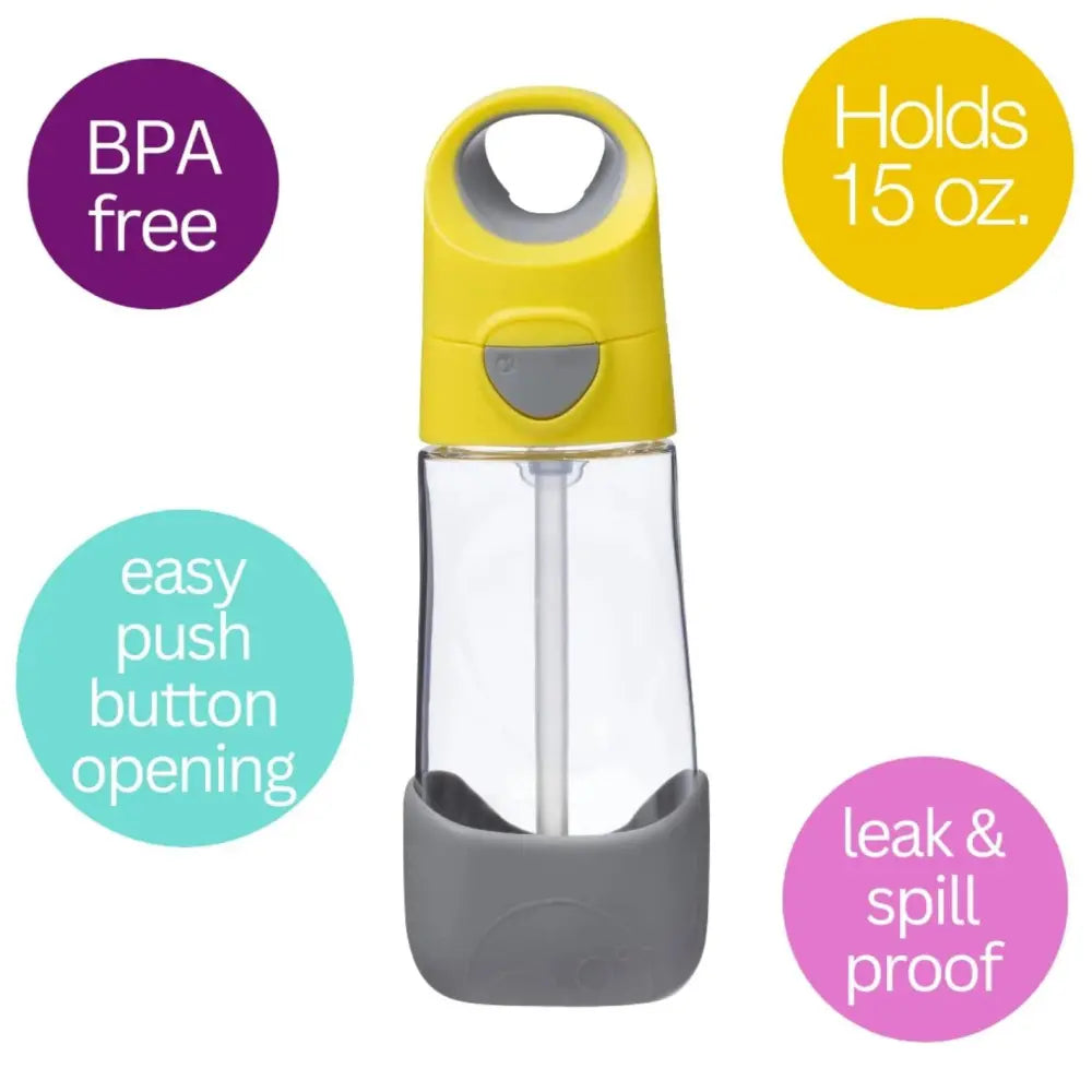 B.Box Tritan Straw Drink Bottle 450ml - Durable, Spill-Proof & Kid-Friendly