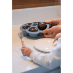 Beaba Silicone Multiportion Tray with Airtight Lid for Baby Food Storage - Ideal Container for Storing Snacks & Baby Meals, Easy Grip, Freezer & Microwave Safe, 6 Servings of 150ml Each