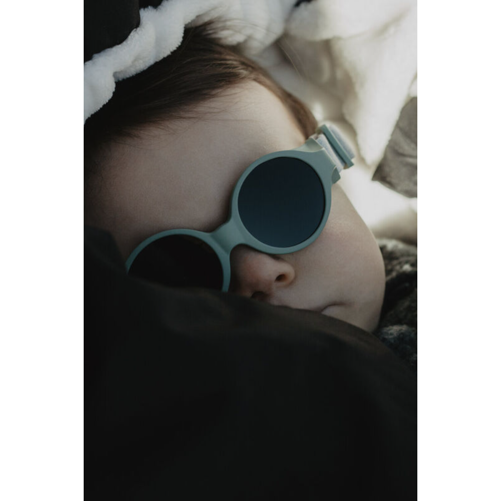 Beaba Newborn Sunglasses - 0-9 Months, Unbreakable Sunglasses for Infants, 100% UV Protection, CAT 4 Side Protection Optimal Comfort, Adjustable Elastic Headband, Birth - 9 Months