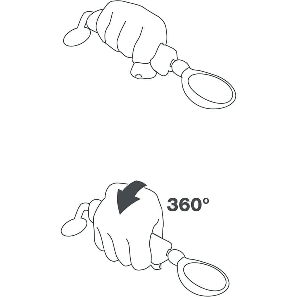 Beaba 360° Training Spoon - Short and Round Rotating Handle for Toddlers and Kids, Handle Lock, Genltle on Gums, Training Spoon, 8m+
