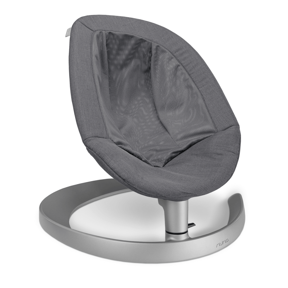 Nuna Leaf Grow Baby Bouncer|Sleek Design|Rock Solid Base with Motion Lock|3 Ergonomic Recline Positions|New Born to 60 kg - Granite
