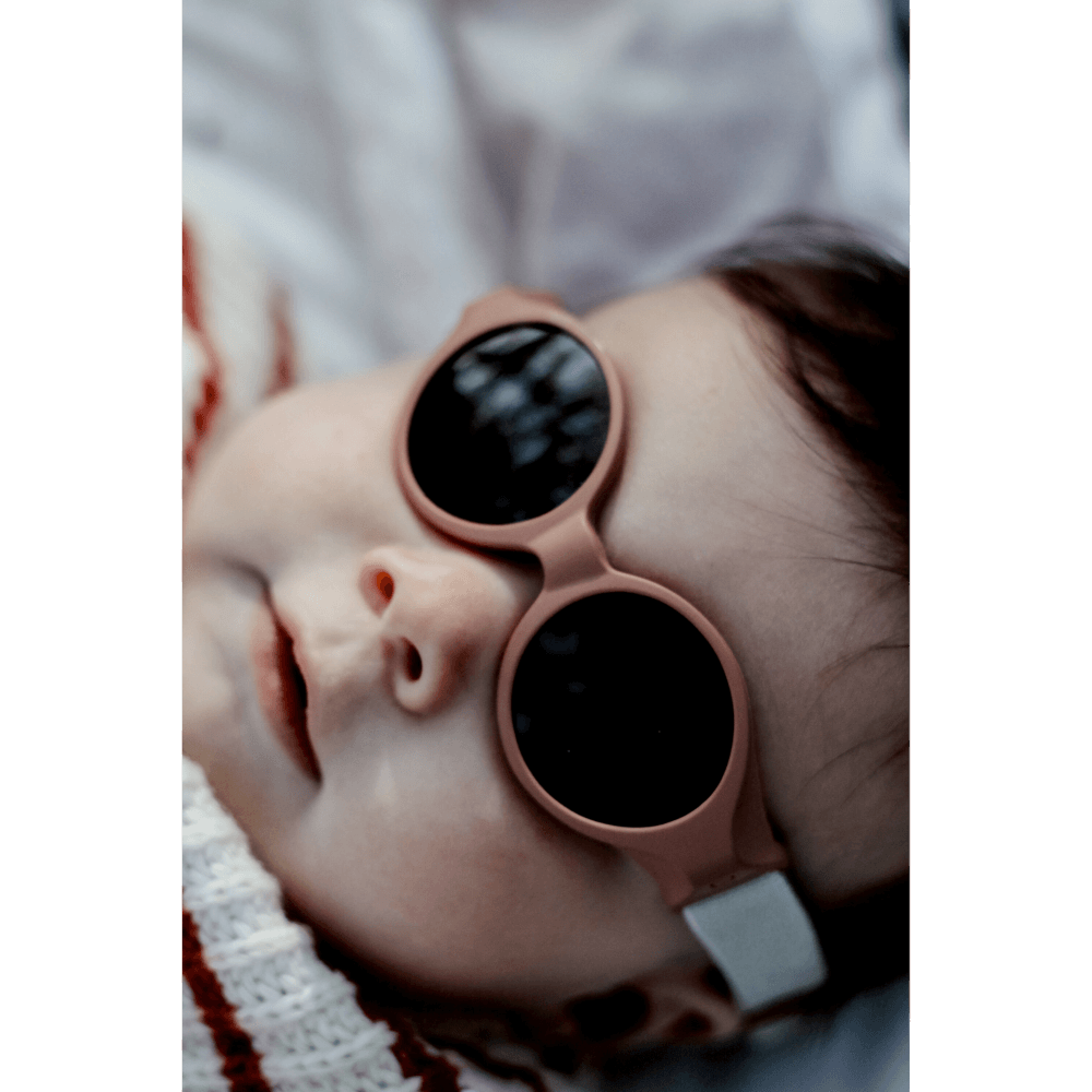 Beaba Newborn Sunglasses - 0-9 Months, Unbreakable Sunglasses for Infants, 100% UV Protection, CAT 4 Side Protection Optimal Comfort, Adjustable Elastic Headband, Birth - 9 Months