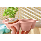 Beaba Silicone Multiportion Tray with Airtight Lid for Baby Food Storage - Ideal Container for Storing Snacks & Baby Meals, Easy Grip, Freezer & Microwave Safe, 6 Servings of 150ml Each