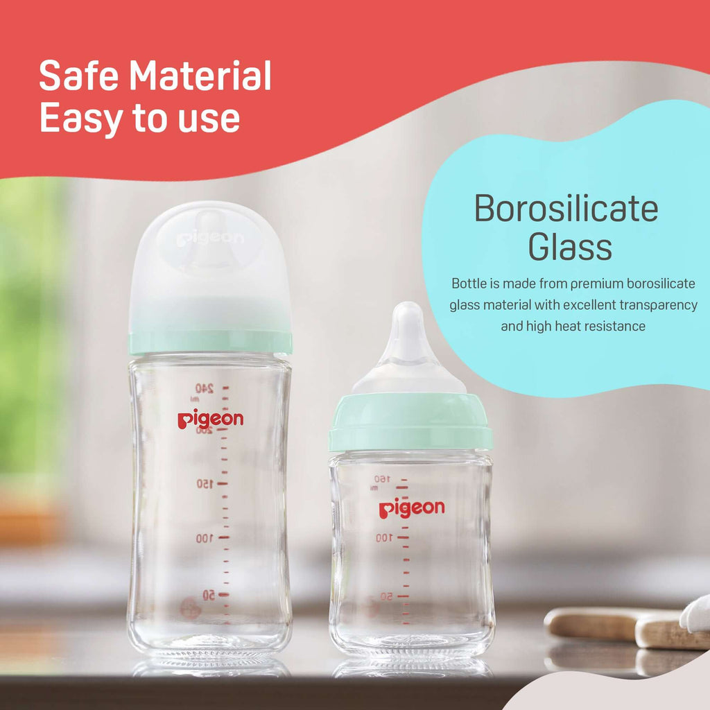 Glass Nursing Bottle with Softlatch Nipple 160ml