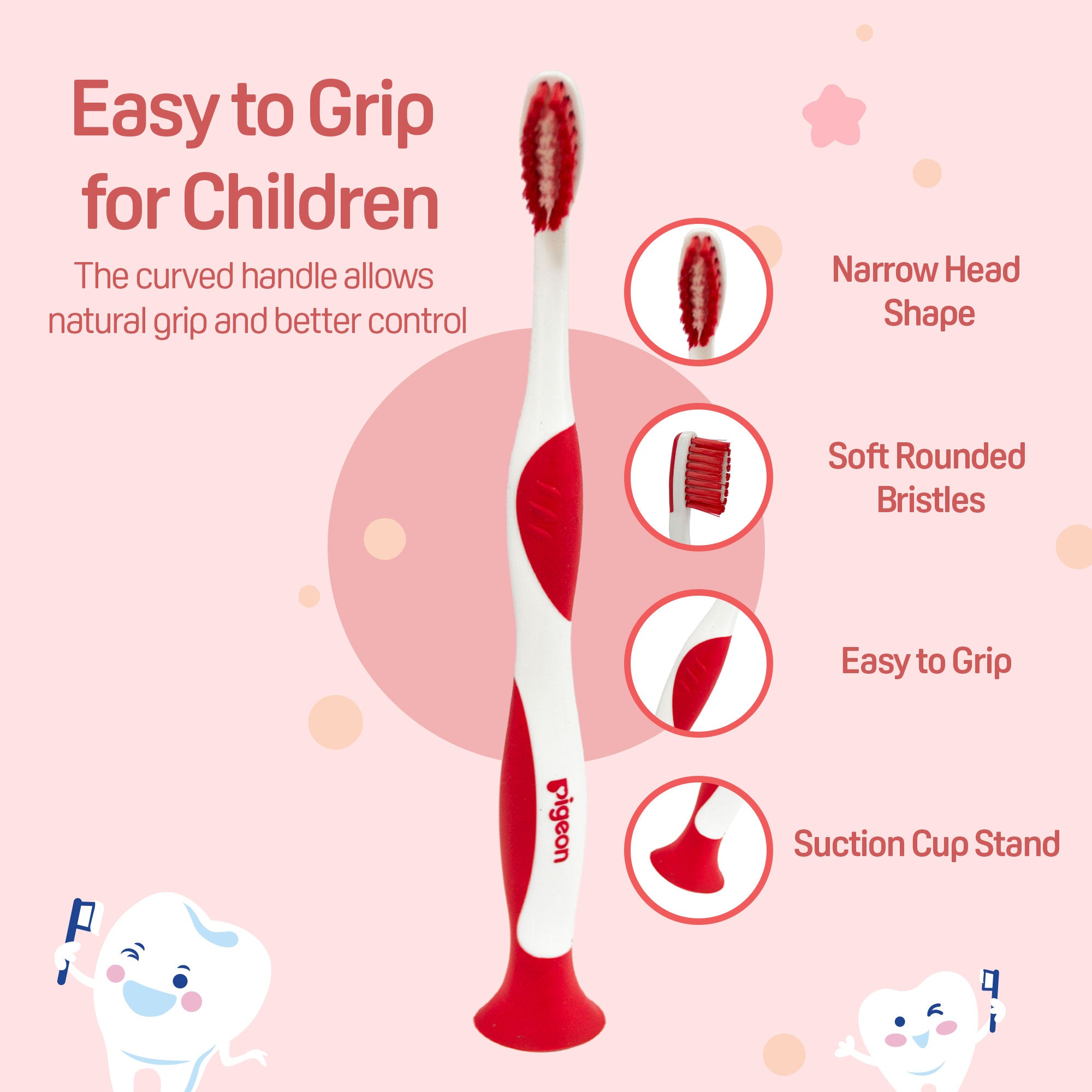 Pigeon Kids Toothbrush Red 2-6 Years