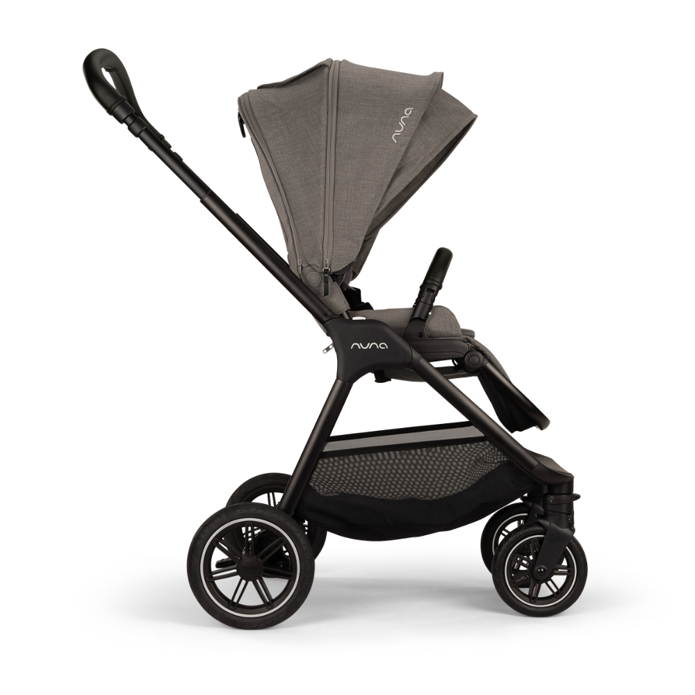 Nuna TRIV Next Reversible Seat Stroller with Flat Recline|Height Adjustable Handle Bar|All Terrain|All Wheel Suspension|One Hand Fold|Rain Cover & Post Adaptors|0 to 4Y (Upto 22Kg) - Granite