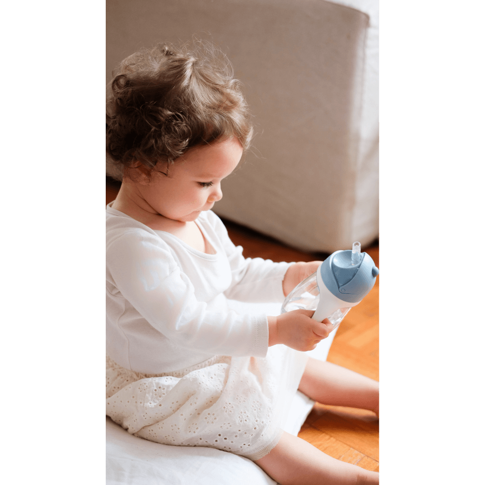 Beaba 2-in-1 Baby Sipper Water Bottle, Anti Spill Sippy Cup with Soft Silicone Straw for Toddlers, Kids, 100% Waterproof, Easy to Open, Removable Handles, Tritan and Silicone - 300 ml, 8m+