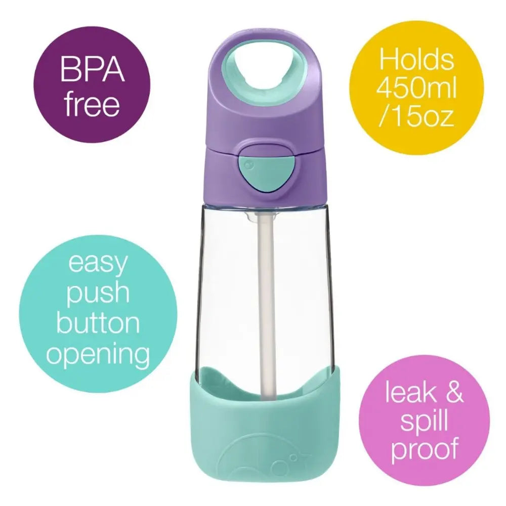 B.Box Tritan Straw Drink Bottle 450ml - Durable, Spill-Proof & Kid-Friendly