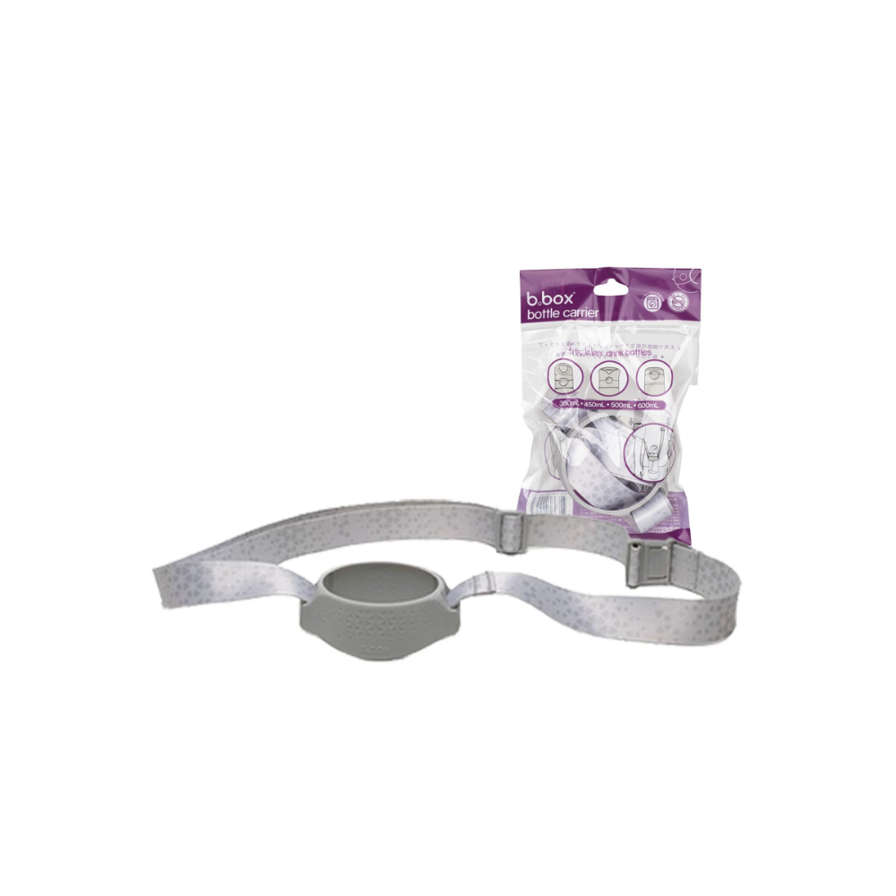 B.Box Bottle Carrier with Adjustable Strap – Durable & Machine Washable Recycled Materials - Cool Grey