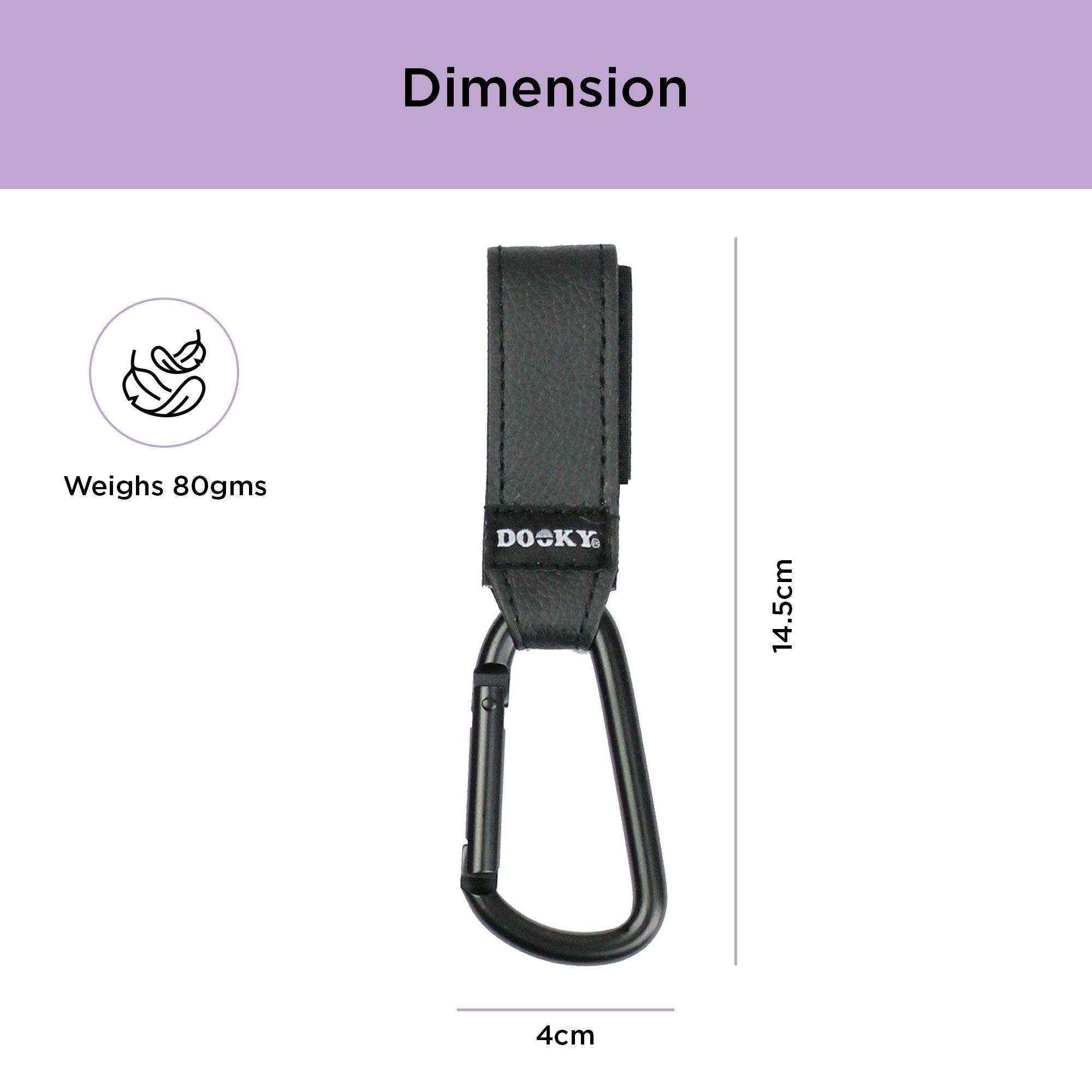 Buggy Hook Small 2pcs Black