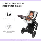 Baby Support Pillow for Car Seat & Stroller Grey